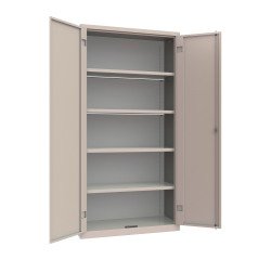Armadio contenitore monoblocco con ante battenti 4 ripiani l x p x h 100 x 45 x 200 cm