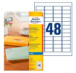 Etiquette d'adresse, transp., 45,7 x 21,2 mm