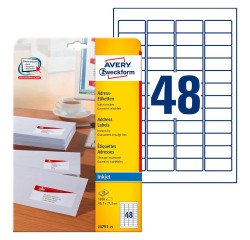 Etiquette d'adresse jet encre,45,7 x 21,2 mm