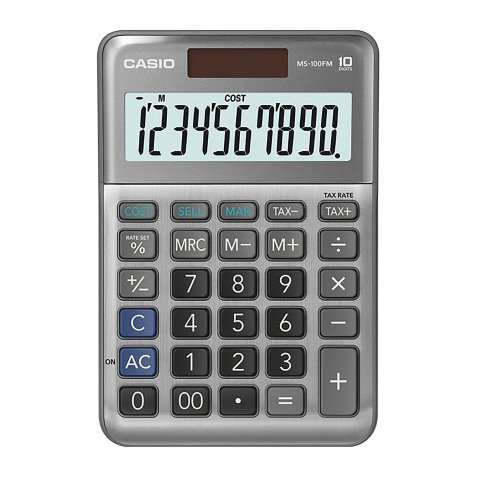 Calcolatrice da tavolo Casio MS-100BM 10 cifre argento