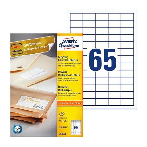 Etiquettes multi-usage recyclées Home Office