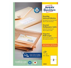 Etiquette multi-usage recyclée 210 x 148 mm Home Office - Pochette de 20