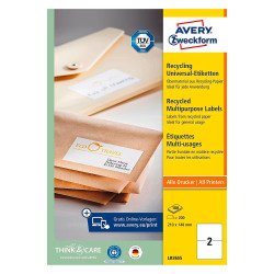 Etiquette multi-usage recyclée 210 x 148 mm Home Office - Pochette de 20