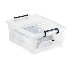 Boîte de rangement polypropylène 20L à ouverture frontale