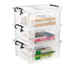 Boîte de rangement polypropylène 20L à ouverture frontale