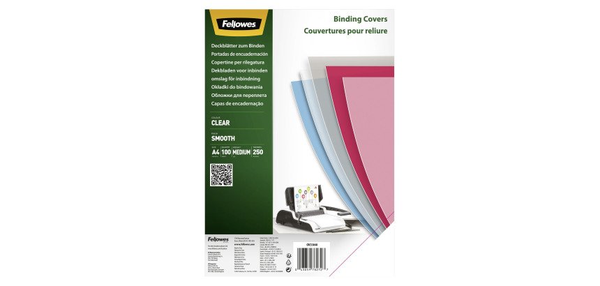 Copertine rilegatura PET Trasparente 250 micron conf. 100