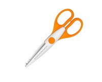 Ciseaux cranteurs, découpe Zig Zag, orange