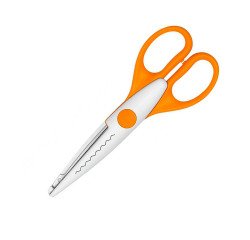 Ciseaux cranteurs, découpe Zig Zag, orange