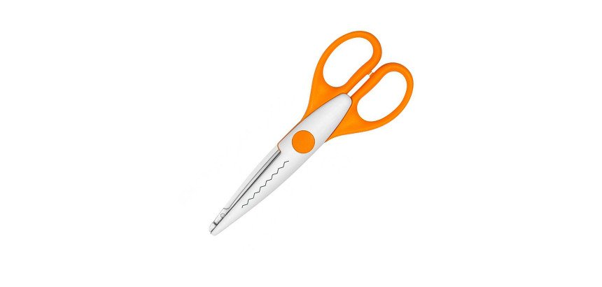 Ciseaux cranteurs, découpe Zig Zag, orange