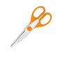 Ciseaux cranteurs, découpe Zig Zag, orange