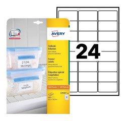 Etiquette de congélation 63,5 x 33,9 mm blanc - Boîte de 600