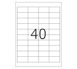 Etiquette universelle, 48,5 x 25,4 mm, blanc