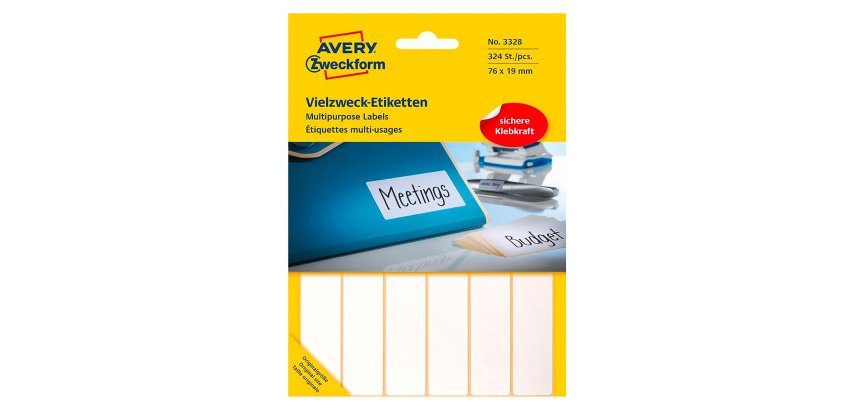Etiquette multi-usage, 76 x 19 mm, blanc