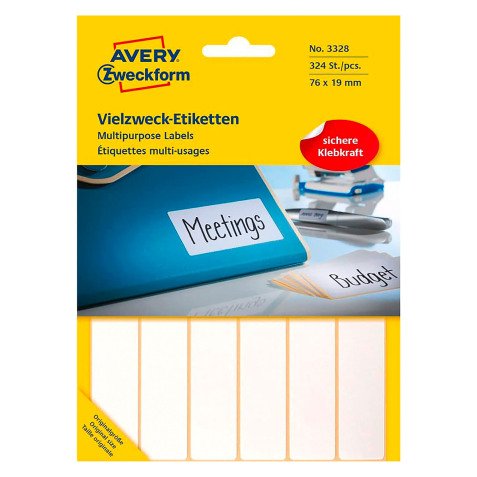 Etiquette multi-usage, 76 x 19 mm, blanc