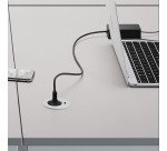 Toma eléctrica encastrable adaptable - diámetro 60/80 mm + puerto USB