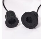 Prise électrique encastrable 60 mm avec bague adaptatrice 80 mm + port USB A