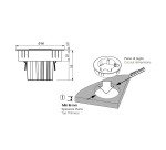 Prise electrique encastrable Versadot Cable diamètre 80 mm + 3 trous passe-câbles