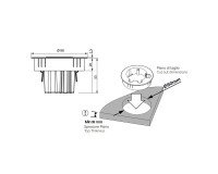 Toma eléctrica encastrable Versadot Cable - diámetro 80 mm + 3 orificios pasacables