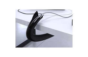 Gaine cache-câbles tressée  Zipi noire L 150 cm avec fermeture éclair