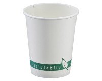 Bicchieri in carta + PE bianco 200 ml - 1000 pz