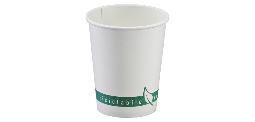 Bicchieri in carta + PE bianco 240 ml - 1000 pz