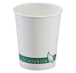 Bicchieri in carta + PE bianco 115 ml - 1000 pz
