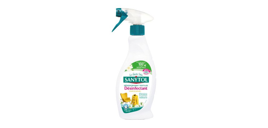 Désodorisant désinfectant textiles Sanytol fleurs blanches - Spray de 500 ml