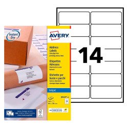 Etiquette d'adresse jet d'encre 99,1 x 38,1 mm blanc - Boîte de 210