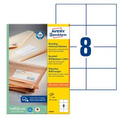Etiquette multi-usage recyclée 105 x 74 mm Home Office - Boîte de 80