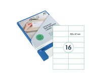 Étiquette universelle, 105 x 37 mm, transparent