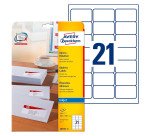 Etiquette autocollante avery adresse recyclee laser blanc  63,5 x 38,1 boite de 315