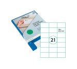 Étiquette universelle, 70 x 42,4 mm, transparent