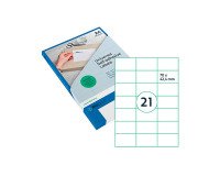 Étiquette universelle, 70 x 42,4 mm, transparent