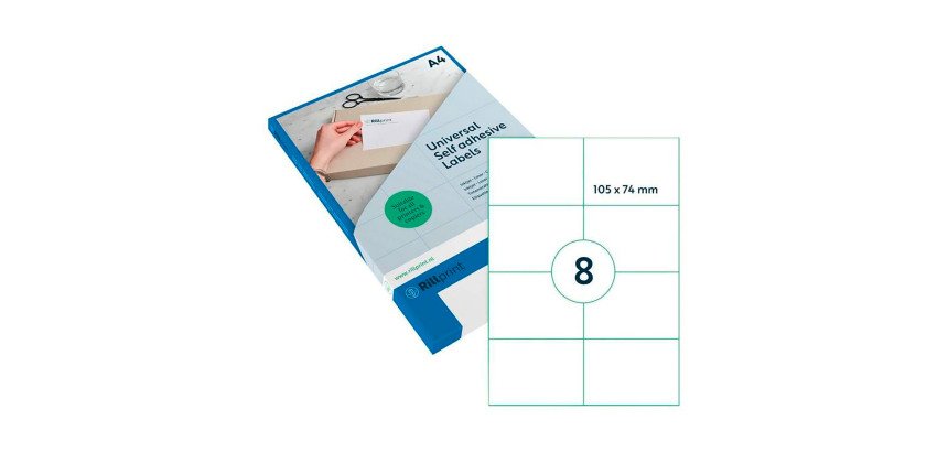 Etiquette universelle, 105 x 74 mm, blanc