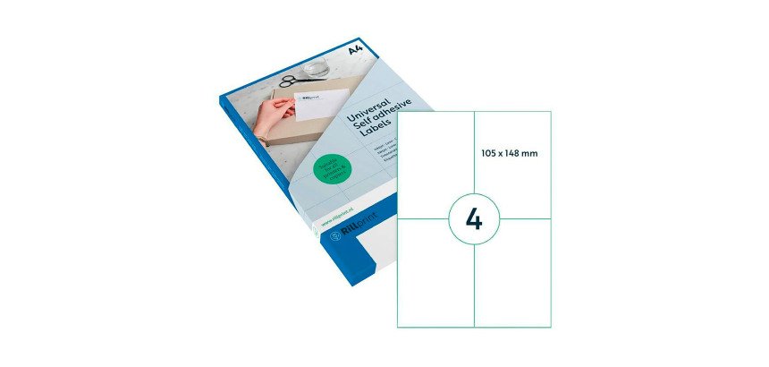 Etiquette universelle, 105 x 148 mm, blanc