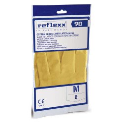 Guanti in lattice felpati REFLEXX R90 - taglia M - 10 paia