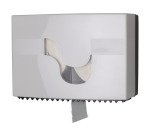 Dispenser per 2 rotoli carta igienica Celtez Megamini Bis plastica bianco