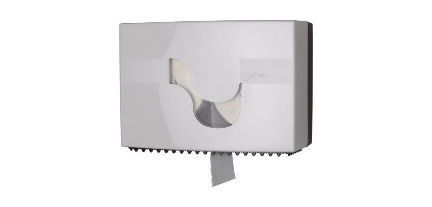 Dispenser per 2 rotoli carta igienica Celtez Megamini Bis plastica bianco