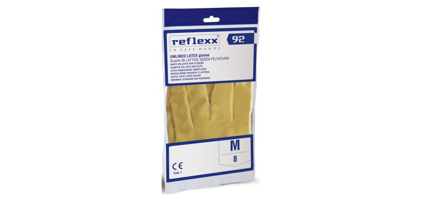 Guanti in lattice satinati REFLEXX R92 - taglia M - 10 paia