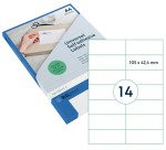Label Rillprint 105x42mm matte transparent 350 labels
