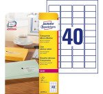 Etiquette d'adresse, 45,7 x 25,4 mm