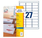 Etiquette d'adresse jet encre,63,5 x 29,6 mm