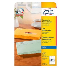 Etiquette d'adresse, transp., 63,5 x 29,6 mm