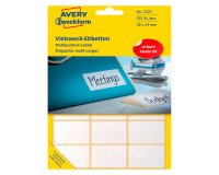 Etiquette multi-usage 38 x 24 mm blanc - Pochette de 522