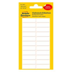 Etiquette multi-usage 32 x 10 mm blanc - Pochette de 132