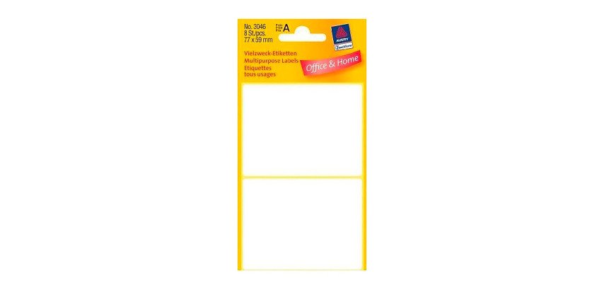 Etiquette multi-usage, 77 x 59 mm, blanc