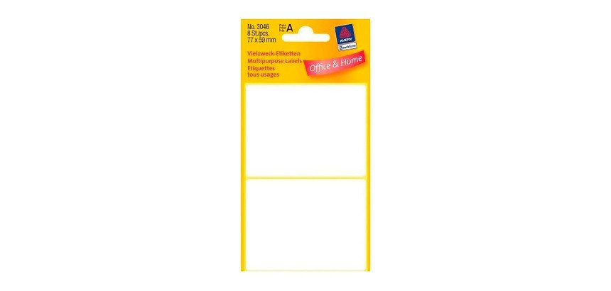 Etiquette multi-usage, 77 x 59 mm, blanc