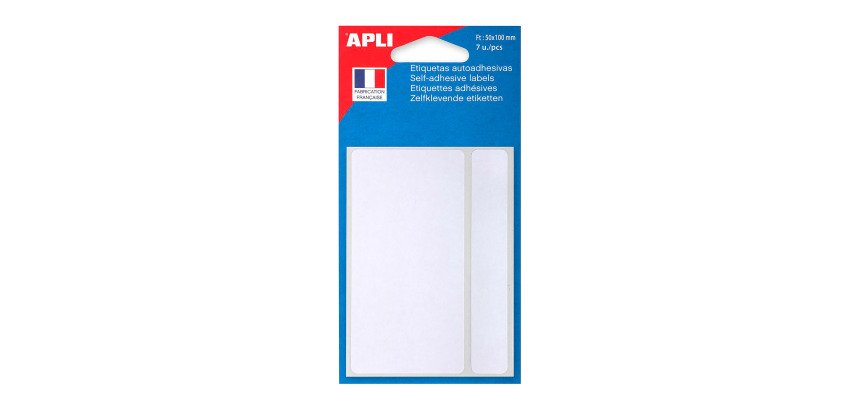 Étiquette adhésive apli agipa bureau 50x100mm pochette 7 unités