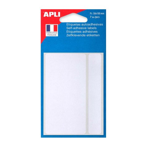 Étiquette adhésive apli agipa bureau 50x100mm pochette 7 unités