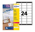 Etiquette d'adresse, 63,5 x 33,9 mm, blanc